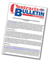 Contracts Bulletin: COVID-19 Contract Addenda - Considerations for the Subcontractor