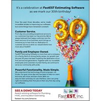 Cheers! 30 Years of FastEST Estimating Software