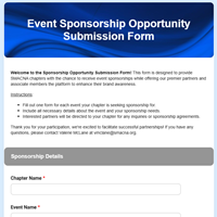Submit Your Chapter Events & Sponsorship Opportunities!