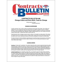 Updated! Contracts Bulletin: Change Orders and Extra Work