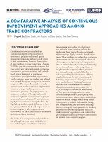 A Comparative Analysis of Continuous Improvement Approaches Among Trade-Contractors