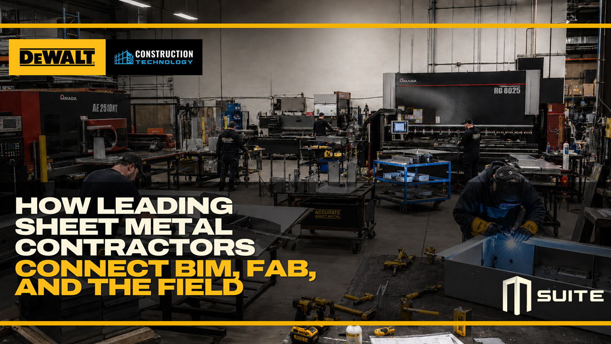 DeWalt and MSuite fabrication workflow graphic
