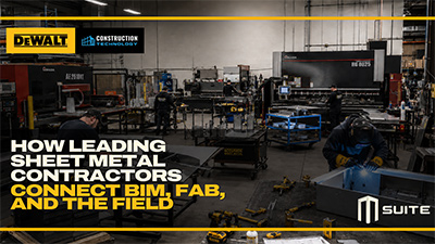 DeWalt and MSuite fabrication workflow graphic