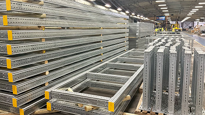 NEFCO-400x225 Modular steel framing components in a warehouse