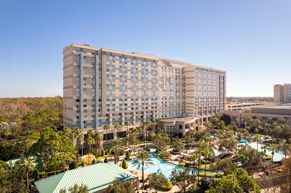 Exterior view of Signia by Hilton Bonnet Creek hotel in Orlando, Florida.
