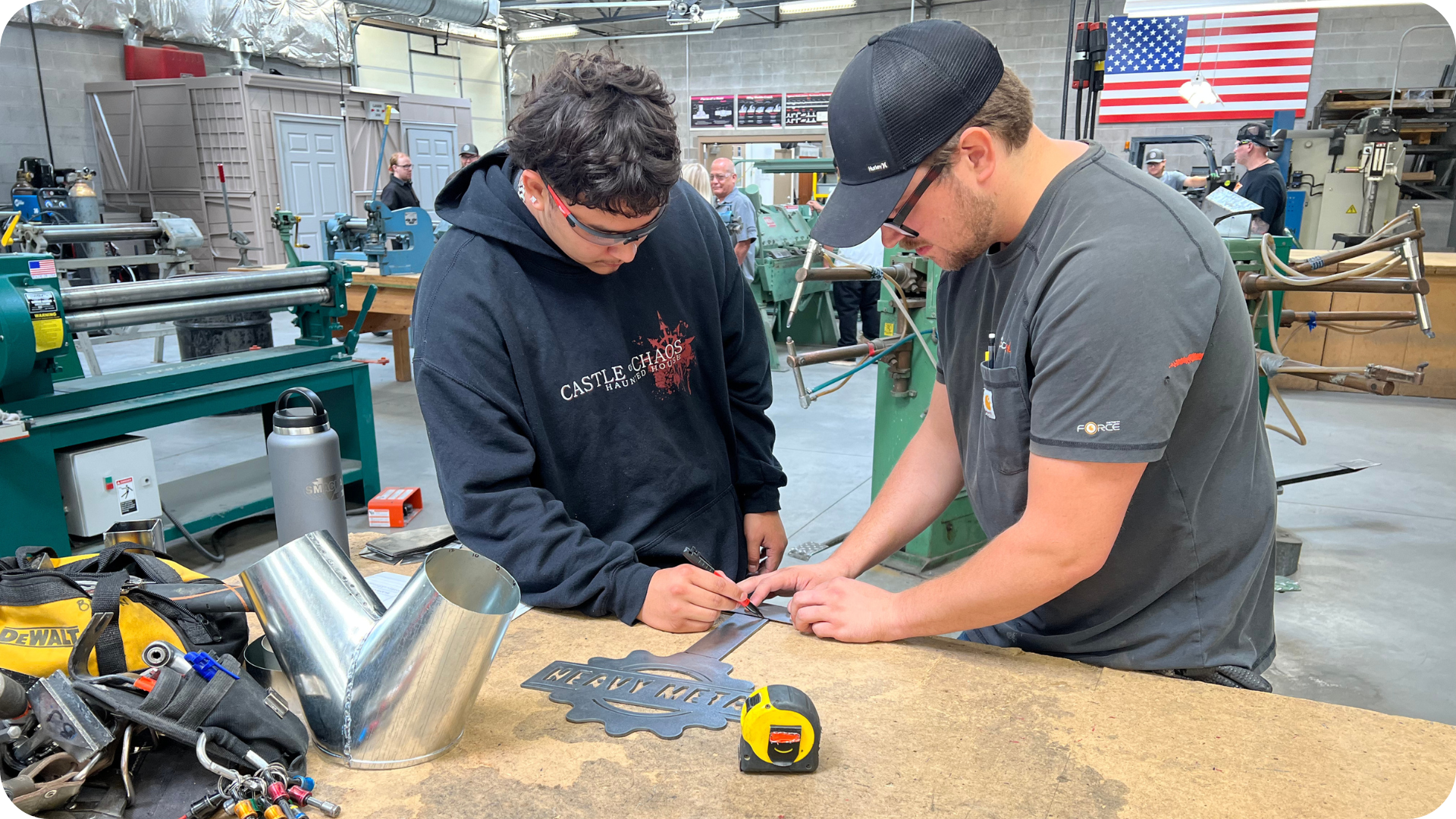 Heavy Metal Summer Experience Student with Trainer